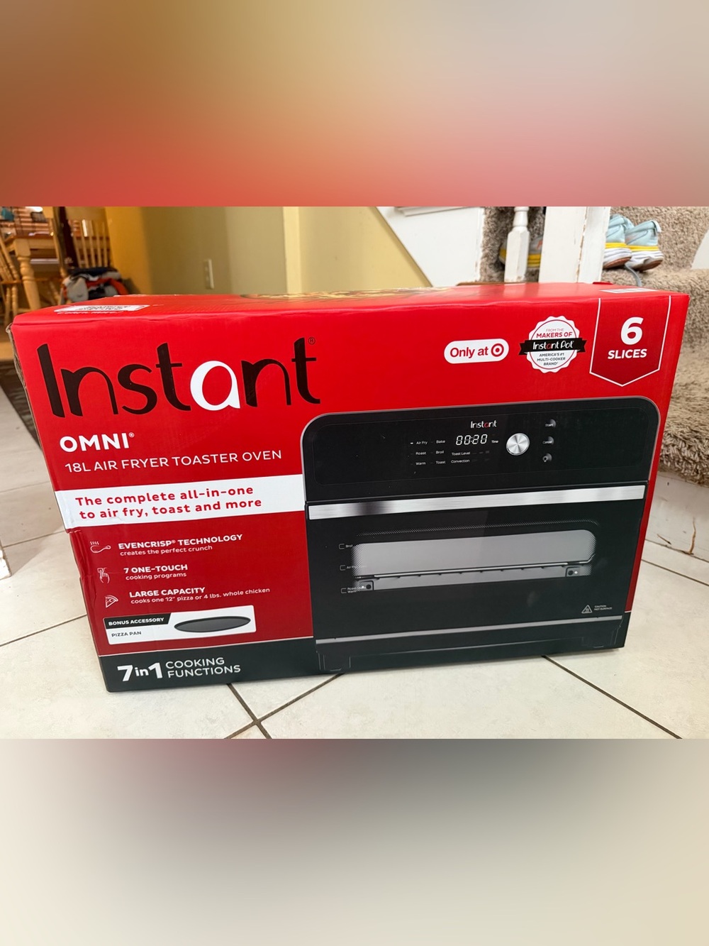 Instant Omni 18L Air Fryer Toaster Oven - Black